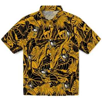 pittsburgh penguins monstera layer yellow hawaiian shirts best selling