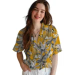 Pittsburgh Penguins Hawaiian Shirt – Palm Leaves