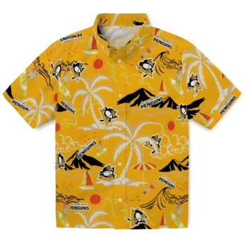 pittsburgh penguins palm tree island yellow hawaiian shirts best selling