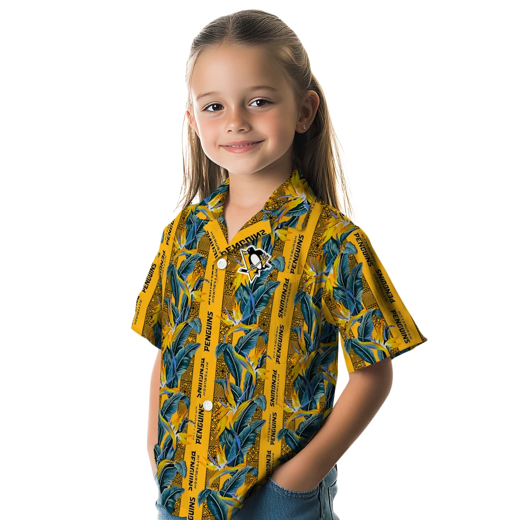 Pittsburgh Penguins Hawaiian Shirt - Paradise Vines pittsburgh penguins paradise vines yellow hawaiian shirts premium grade
