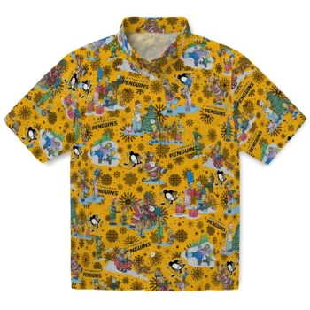 pittsburgh penguins simpsons christmas yellow hawaiian shirts best selling
