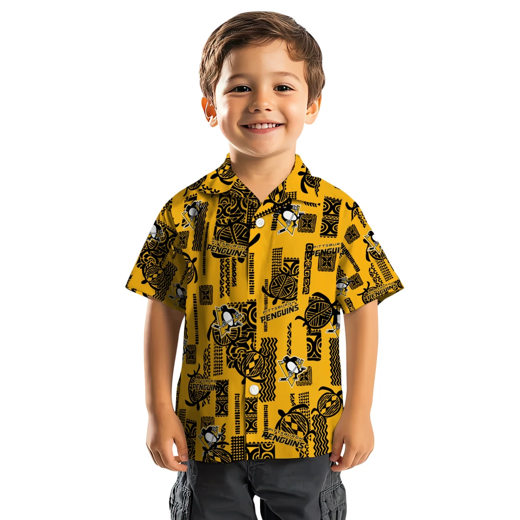 Pittsburgh Penguins Hawaiian Shirt - Turtle Lines pittsburgh penguins turtle lines yellow hawaiian shirts top rated