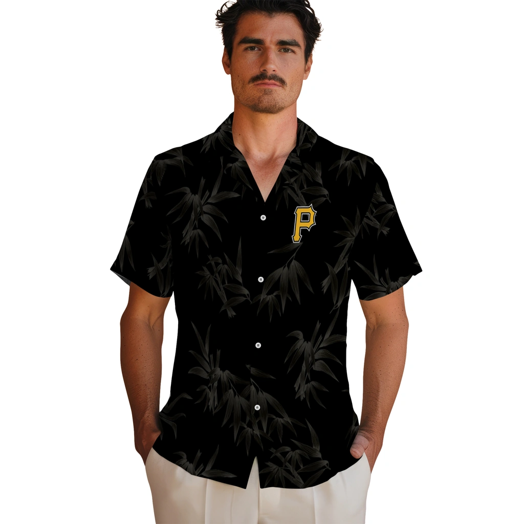 Pittsburgh Pirates Hawaiian Shirt - Bamboo Branches pittsburgh pirates bamboo branches black hawaiian shirts fashion forward