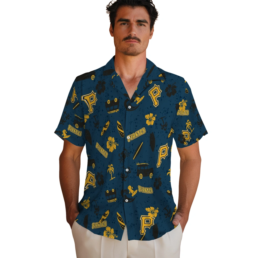 Pittsburgh Pirates Hawaiian Shirt - Beach Vibe pittsburgh pirates beach vibe navy hawaiian shirts fashion forward