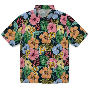 pittsburgh pirates brilliant hibiscus garden hawaiian shirts best selling