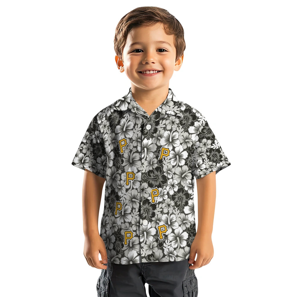 Pittsburgh Pirates Hawaiian Shirt - Hibiscus Blooms pittsburgh pirates hibiscus blooms black hawaiian shirts top rated