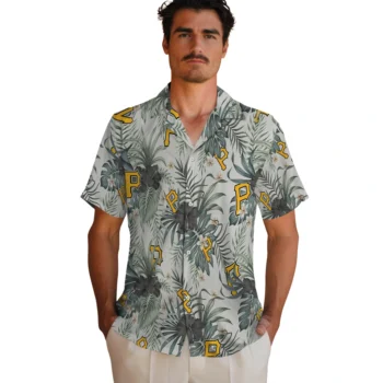 pittsburgh pirates hibiscus designs beige hawaiian shirts fashion forward
