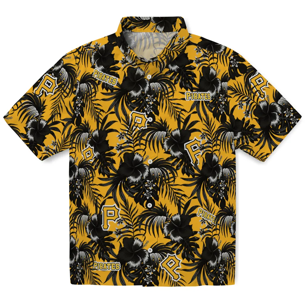 Pittsburgh Pirates Hawaiian Shirt - Hibiscus Exotic pittsburgh pirates hibiscus exotic black hawaiian shirts best selling