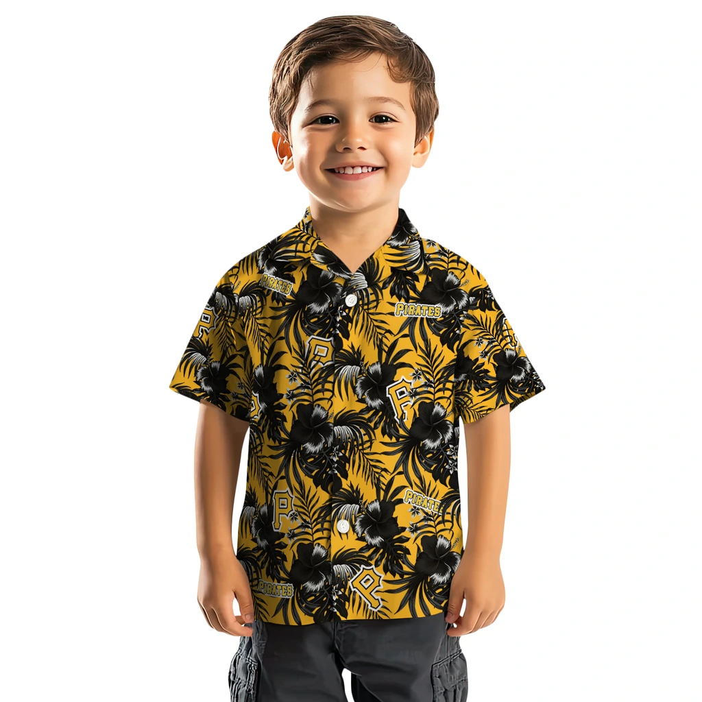 Pittsburgh Pirates Hawaiian Shirt - Hibiscus Exotic pittsburgh pirates hibiscus exotic black hawaiian shirts top rated