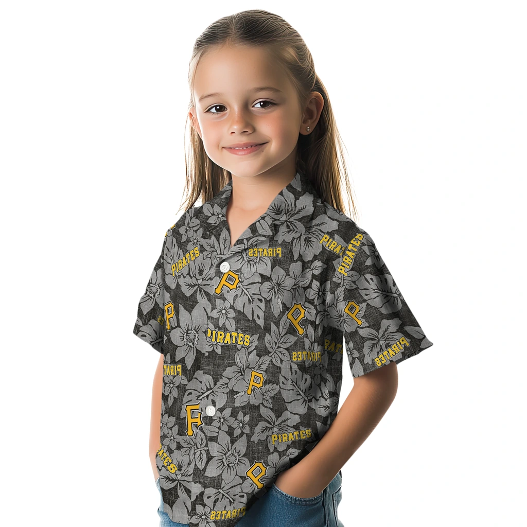 Pittsburgh Pirates Hawaiian Shirt - Hibiscus Oasis pittsburgh pirates hibiscus oasis black hawaiian shirts premium grade