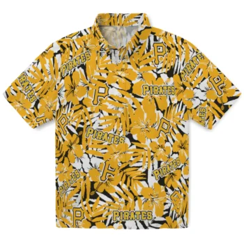 pittsburgh pirates hibiscus overlay hawaiian shirts best selling