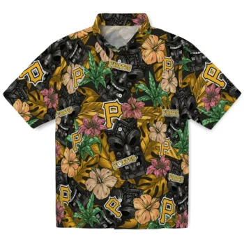 pittsburgh pirates tiki jungle black hawaiian shirts best selling