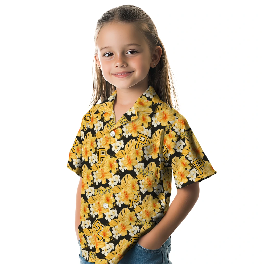Pittsburgh Pirates Hawaiian Shirt - Hibiscus Tropics pittsburgh pirates hibiscus tropics black yellow hawaiian shirts premium grade