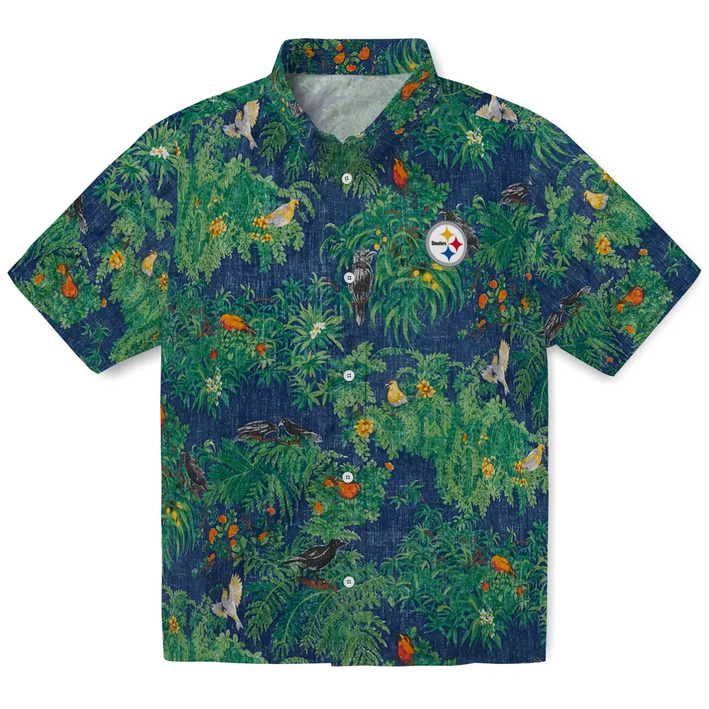Pittsburgh Steelers Hawaiian Shirt - Bird Canopy pittsburgh steelers bird canopy green hawaiian shirts best selling