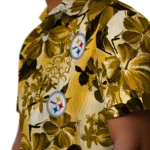 Pittsburgh Steelers Hawaiian Shirt – Hibiscus Arrangement