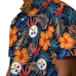 Pittsburgh Steelers Hawaiian Shirt – Hibiscus Foliage