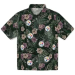 Pittsburgh Steelers Hawaiian Shirt – Hibiscus Leaves Pattern