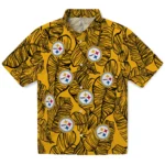 Pittsburgh Steelers Hawaiian Shirt – Leaf Outline