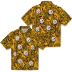Pittsburgh Steelers Hawaiian Shirt – Leaf Outline