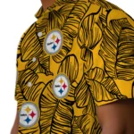 Pittsburgh Steelers Hawaiian Shirt – Leaf Outline