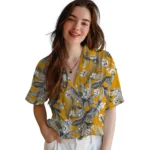 Pittsburgh Steelers Hawaiian Shirt – Palm Leaves