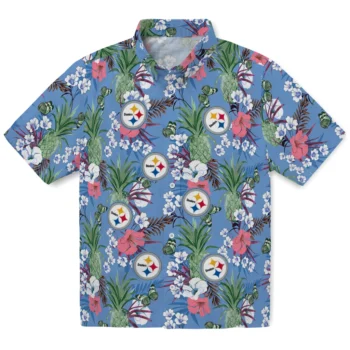 pittsburgh steelers pineapple bouquet best sky blue hawaiian shirts best selling