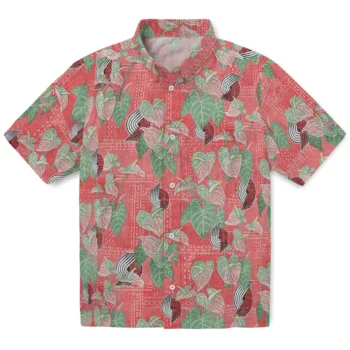 portland trail blazers anthurium overlay red hawaiian shirts best selling