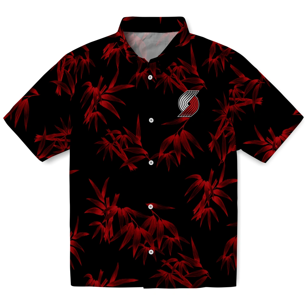 Portland Trail Blazers Hawaiian Shirt - Bamboo Branches portland trail blazers bamboo branches red black hawaiian shirts best selling
