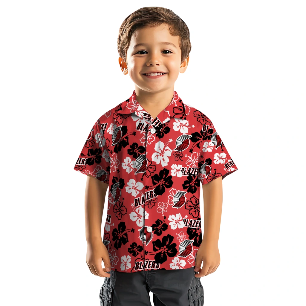 Portland Trail Blazers Hawaiian Shirt - Hibiscus Flower Design portland trail blazers hibiscus bloom red hawaiian shirts top rated
