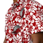 Portland Trail Blazers Hawaiian Shirt – Hibiscus Motif