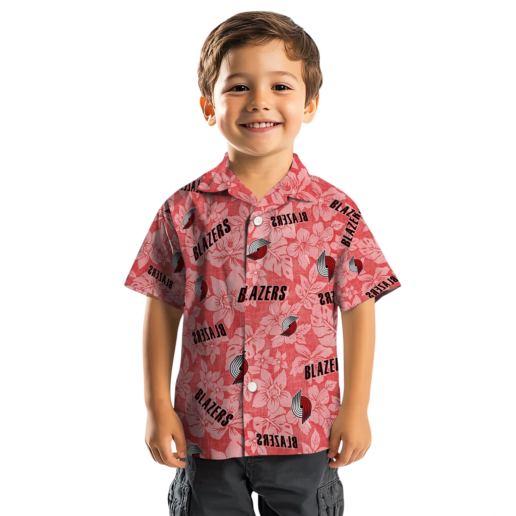 Portland Trail Blazers Hawaiian Shirt - Hibiscus Oasis portland trail blazers hibiscus oasis red hawaiian shirts top rated