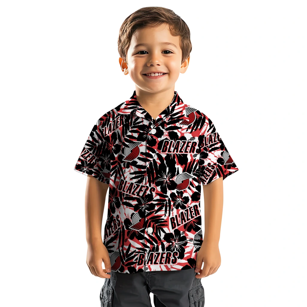 Portland Trail Blazers Hawaiian Shirt - Hibiscus Overlay portland trail blazers hibiscus overlay hawaiian shirts top rated