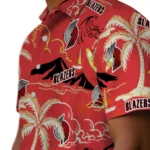 Portland Trail Blazers Hawaiian Shirt – Palm Tree Island