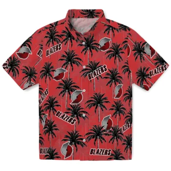 portland trail blazers palm grove red hawaiian shirts best selling