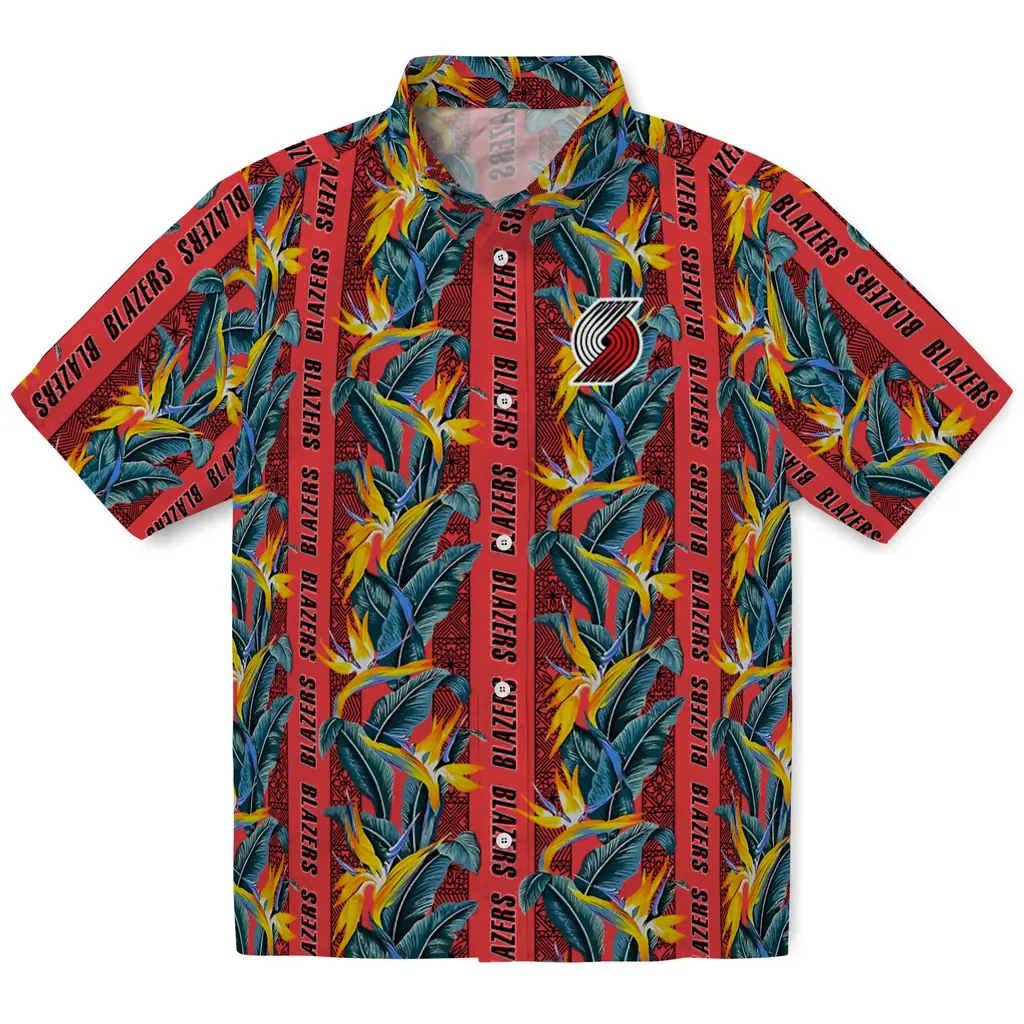 Portland Trail Blazers Hawaiian Shirt - Paradise Vines portland trail blazers paradise vines red hawaiian shirts best selling