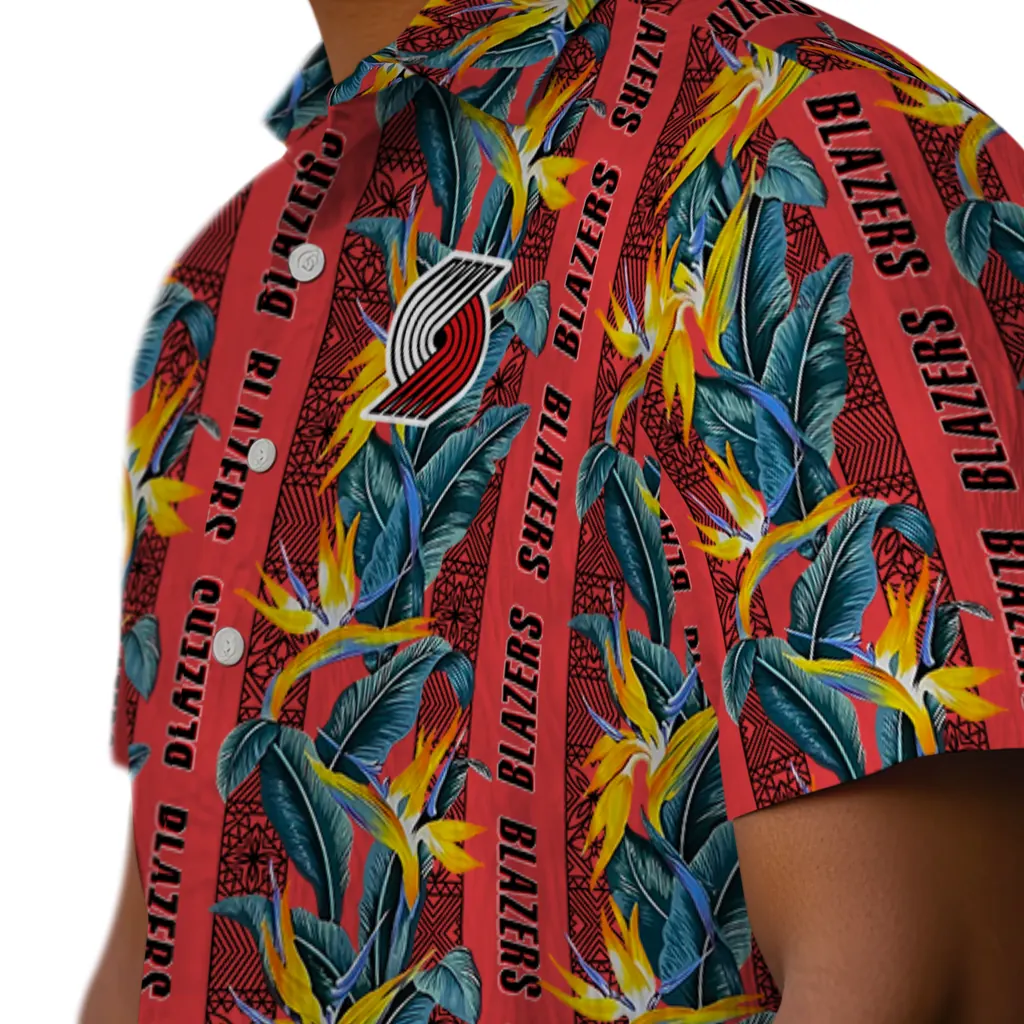 Portland Trail Blazers Hawaiian Shirt - Paradise Vines portland trail blazers paradise vines red hawaiian shirts trendy