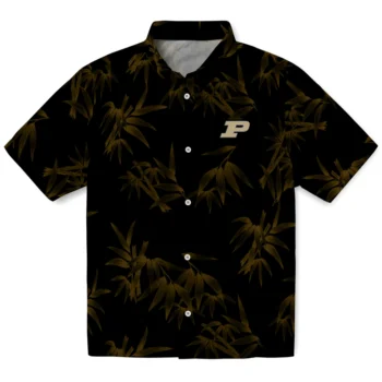 purdue boilermakers bamboo branches gold black hawaiian shirts best selling