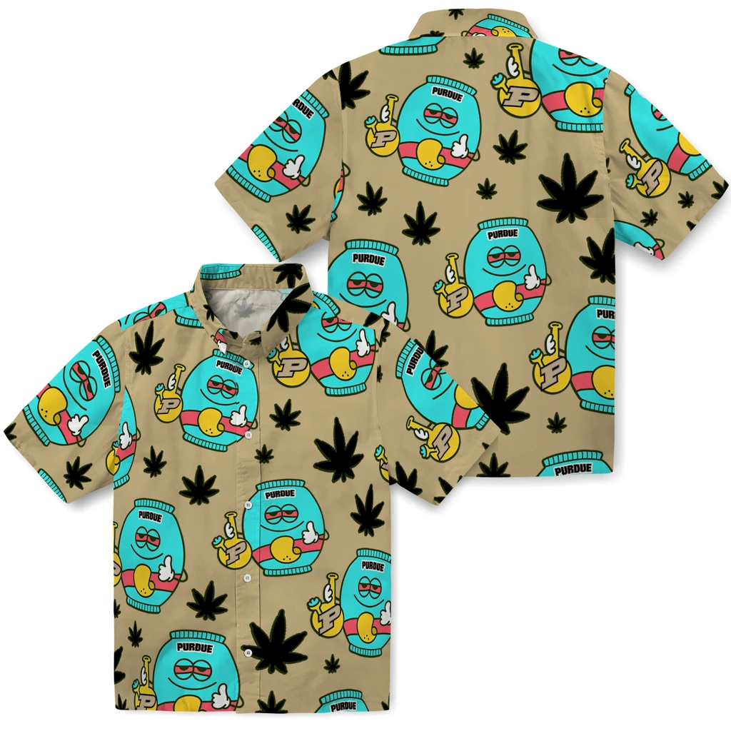 Purdue Boilermakers Hawaiian Shirt - Chill Vibe purdue boilermakers bong smile gold hawaiian shirts high quality