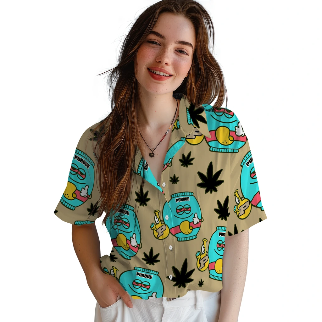 Purdue Boilermakers Hawaiian Shirt - Chill Vibe purdue boilermakers bong smile gold hawaiian shirts latest model