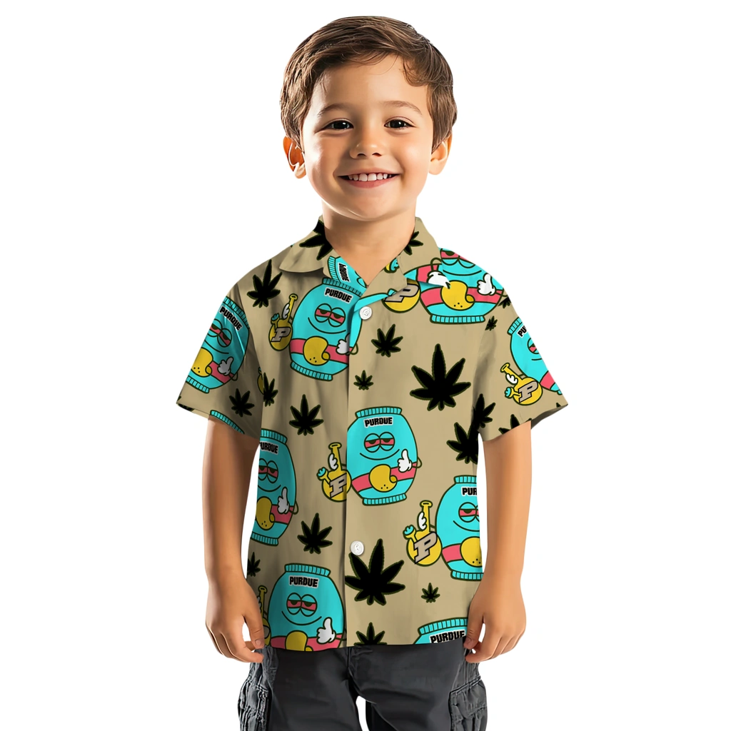 Purdue Boilermakers Hawaiian Shirt - Chill Vibe purdue boilermakers bong smile gold hawaiian shirts top rated