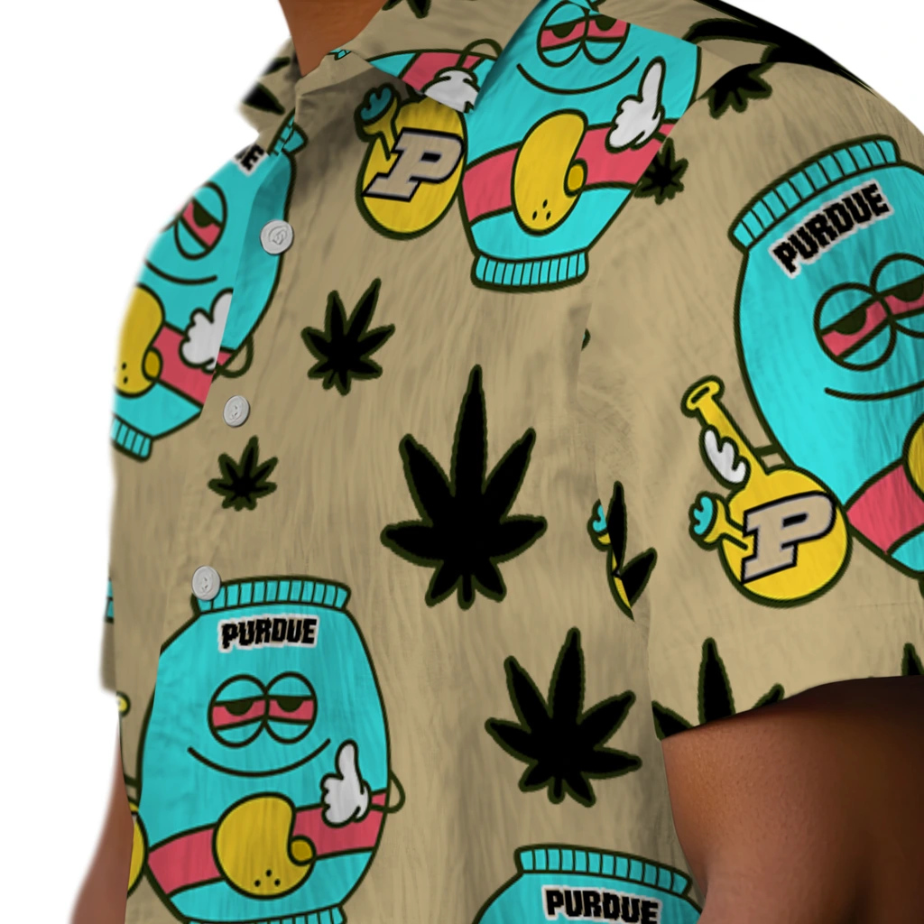 Purdue Boilermakers Hawaiian Shirt - Chill Vibe purdue boilermakers bong smile gold hawaiian shirts trendy
