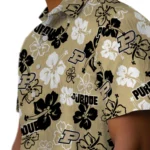 Purdue Boilermakers Hawaiian Shirt – Hibiscus Flower Design