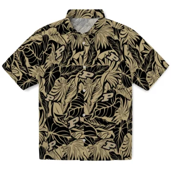 purdue boilermakers monstera layer gold hawaiian shirts best selling