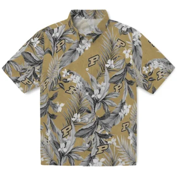 purdue boilermakers palm leaves gold hawaiian shirts best selling