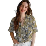 Purdue Boilermakers Hawaiian Shirt – Palm Leaves