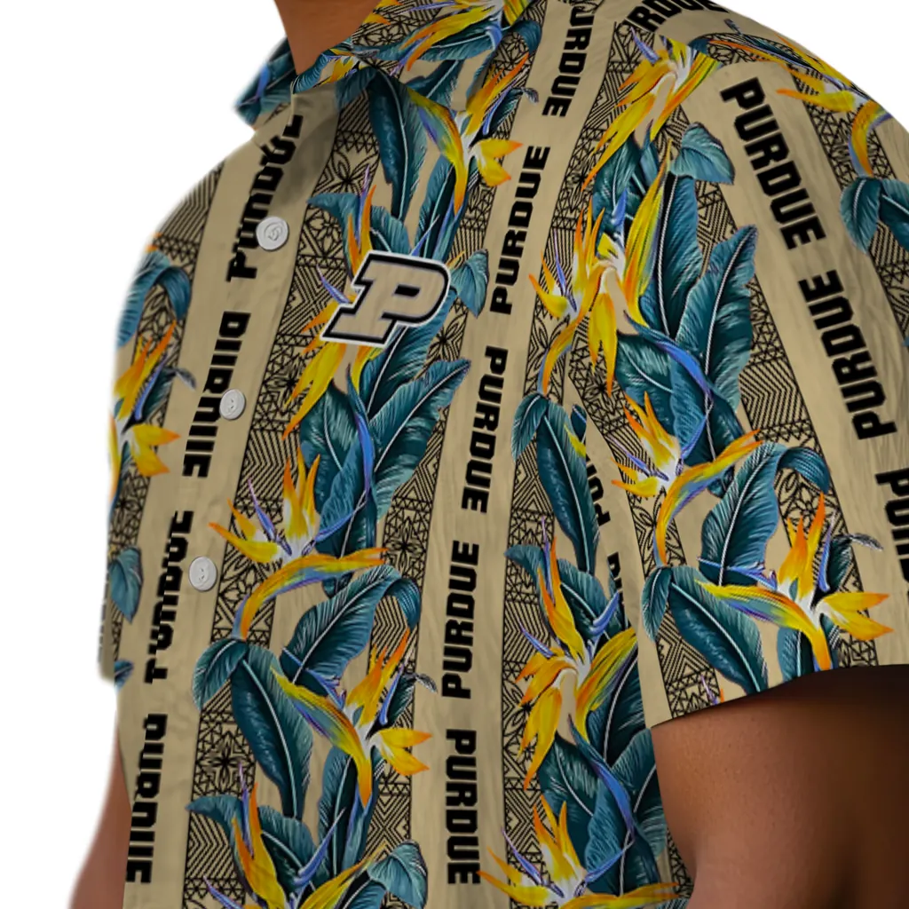 Purdue Boilermakers Hawaiian Shirt - Paradise Vines purdue boilermakers paradise vines gold hawaiian shirts trendy