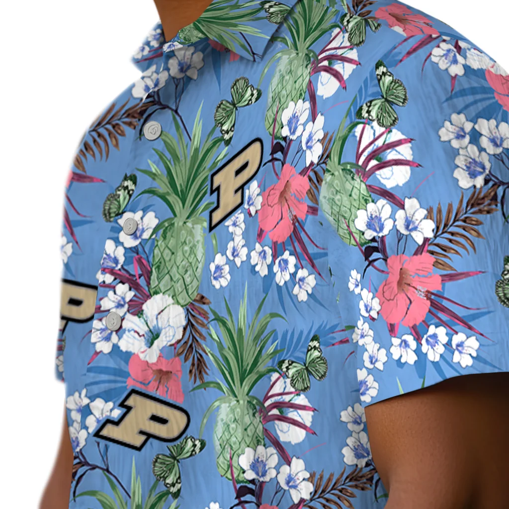 Purdue Boilermakers Hawaiian Shirt - Pineapple Bouquet purdue boilermakers pineapple bouquet best sky blue hawaiian shirts trendy