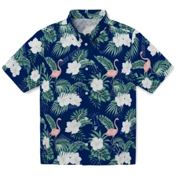rice owls flamingo palms navy blue hawaiian shirts best selling