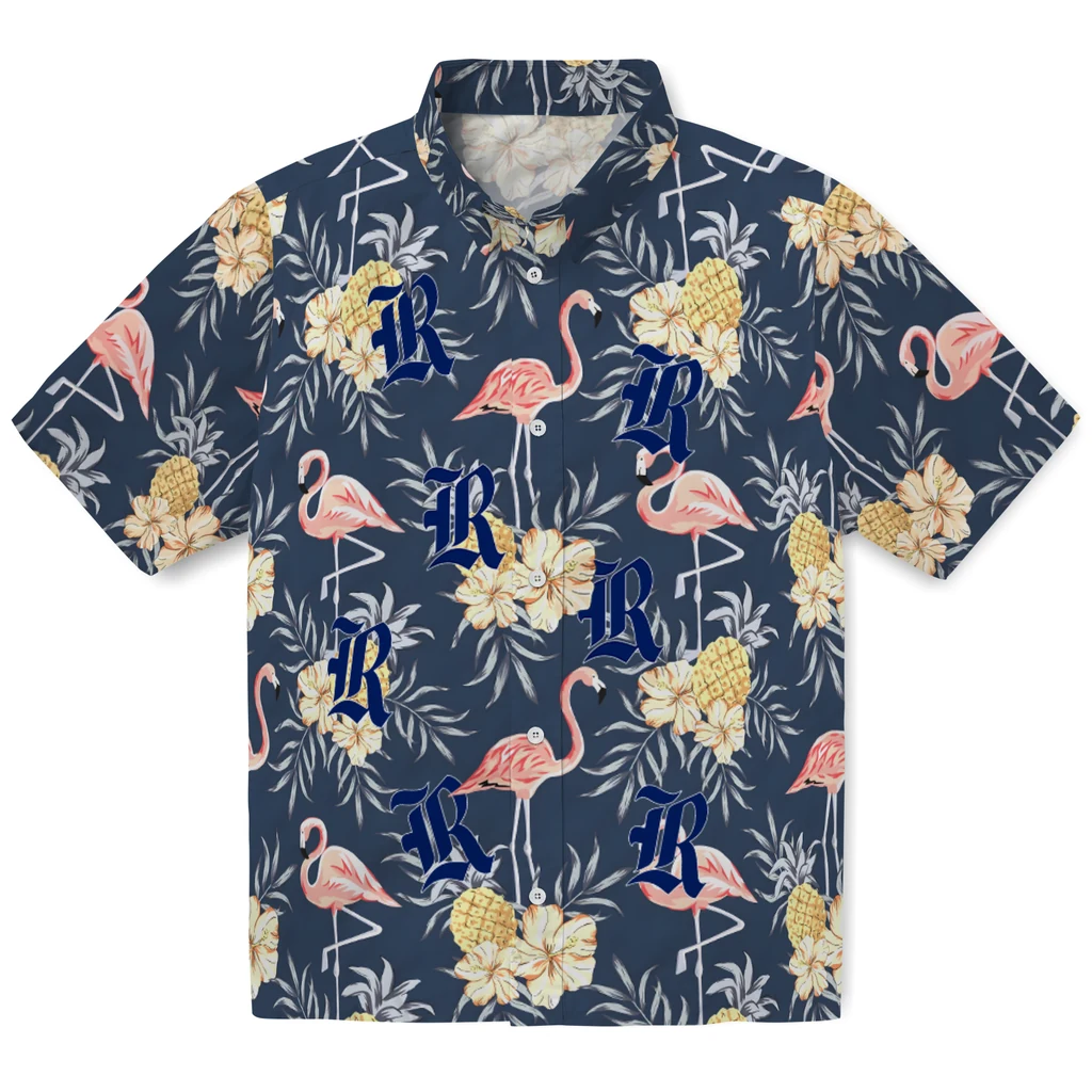 Rice Owls Hawaiian Shirt - Flamingo Hibiscus rice owls flamingo hibiscus navy hawaiian shirts best selling