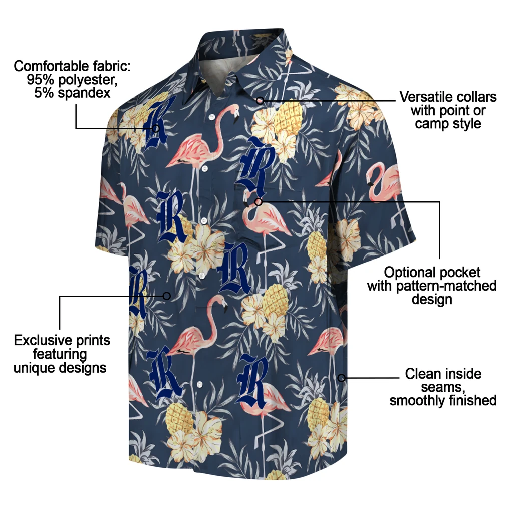 Rice Owls Hawaiian Shirt - Flamingo Hibiscus rice owls flamingo hibiscus navy hawaiian shirts new arrival